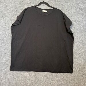 Madewell Shirt Womens 2X XXL Black Relaxed Tunic Top Oversized Tshirt Plus Size